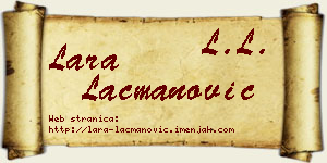 Lara Lacmanović vizit kartica